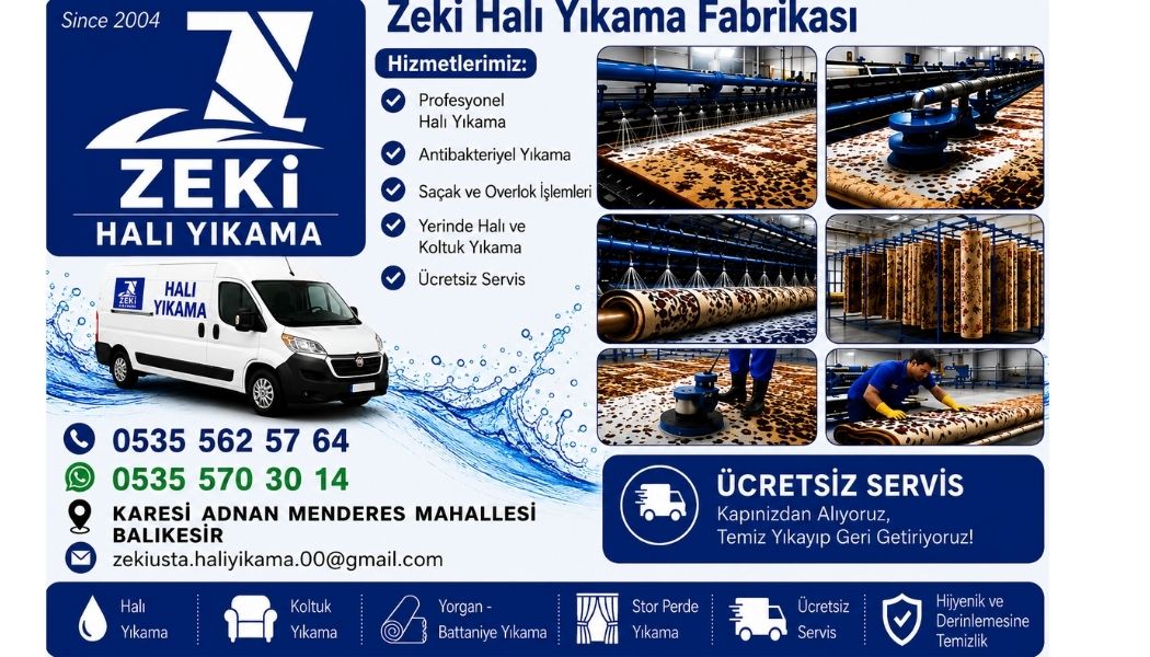 Karesi Adnan Menderes Halı Yıkama – Profesyonel ve Güvenilir Temizlik Hizmeti
